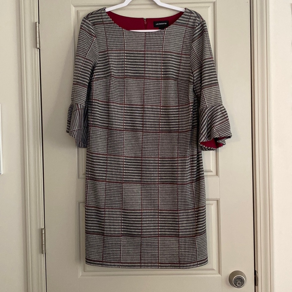 Liz Claiborne Plaid Business Dress 🤍🖤
